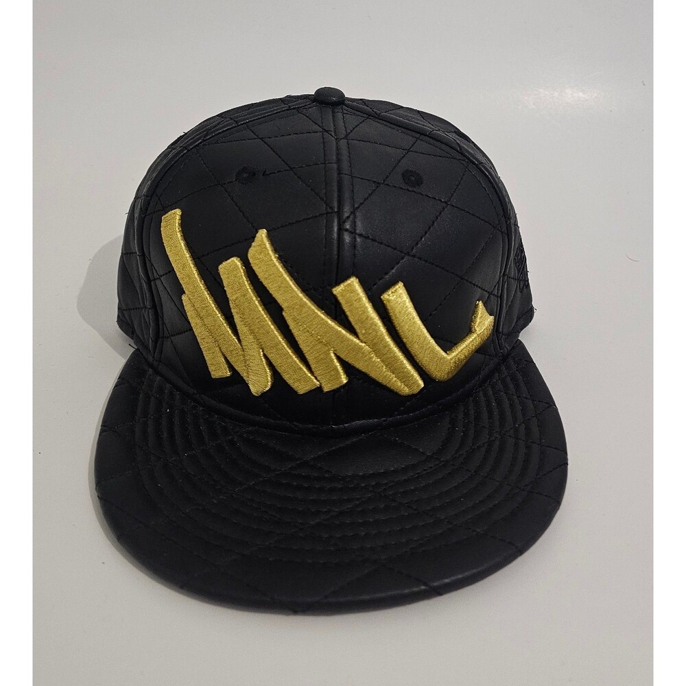 WIP Caps MNL Sta. Ana Fitted Hat Sz 7 Black Cap Manila Philippines Quilted